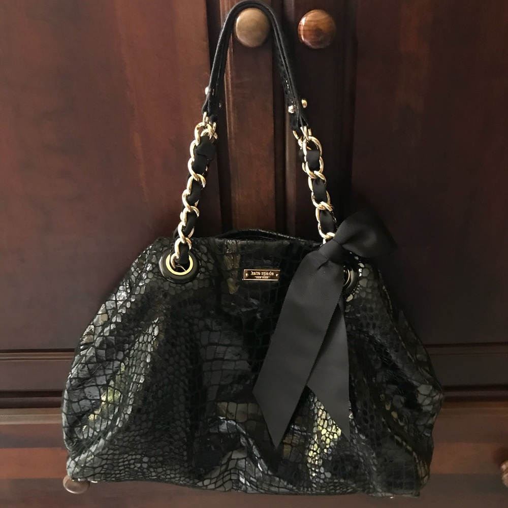 Kate Spade Black Snake Leather Handbag